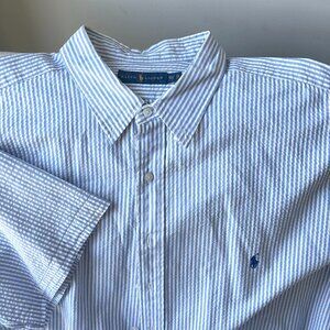 Ralph Lauren Mens 3XLT Tall Short-sleeve Button-down Shirt